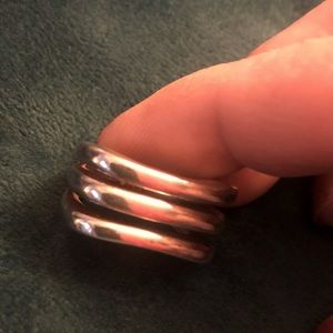Sterling silver Three channel ring